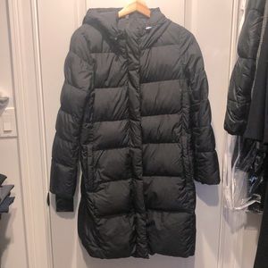 Muji black down puffer jacket